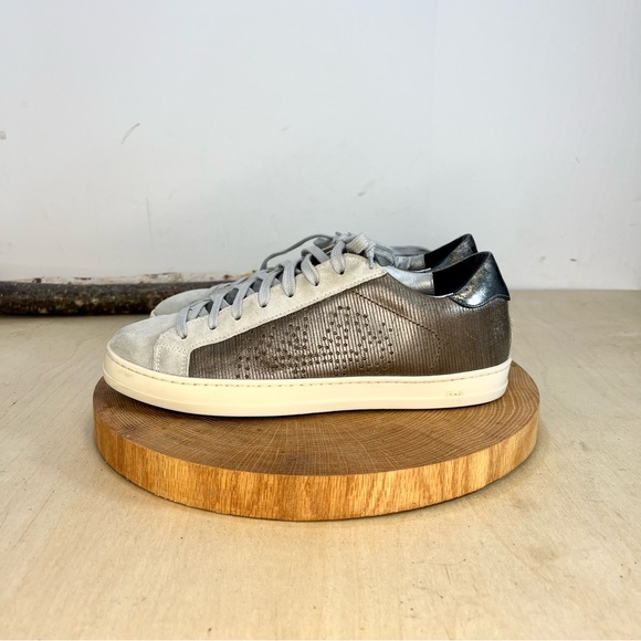 *P448 | John Sneaker in Roccia Suede Leather Low Top Sneakers Size 39/8.5-9 - Picture 1 of 16